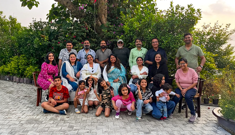 The Chhabra family on the veranda, Willowdale Naukuchiatal